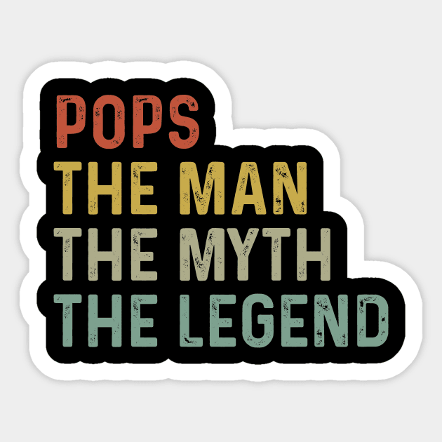 POPS Man Myth Legend Grandfather Father Dady Grandpa Gift Sticker by CoApparel